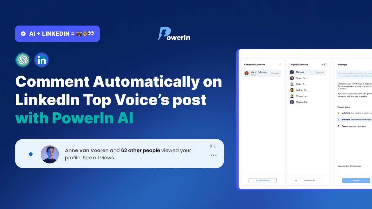 startuptile PowerIn-Automate Comment on LinkedIn Top Voice Post with PowerIn AI