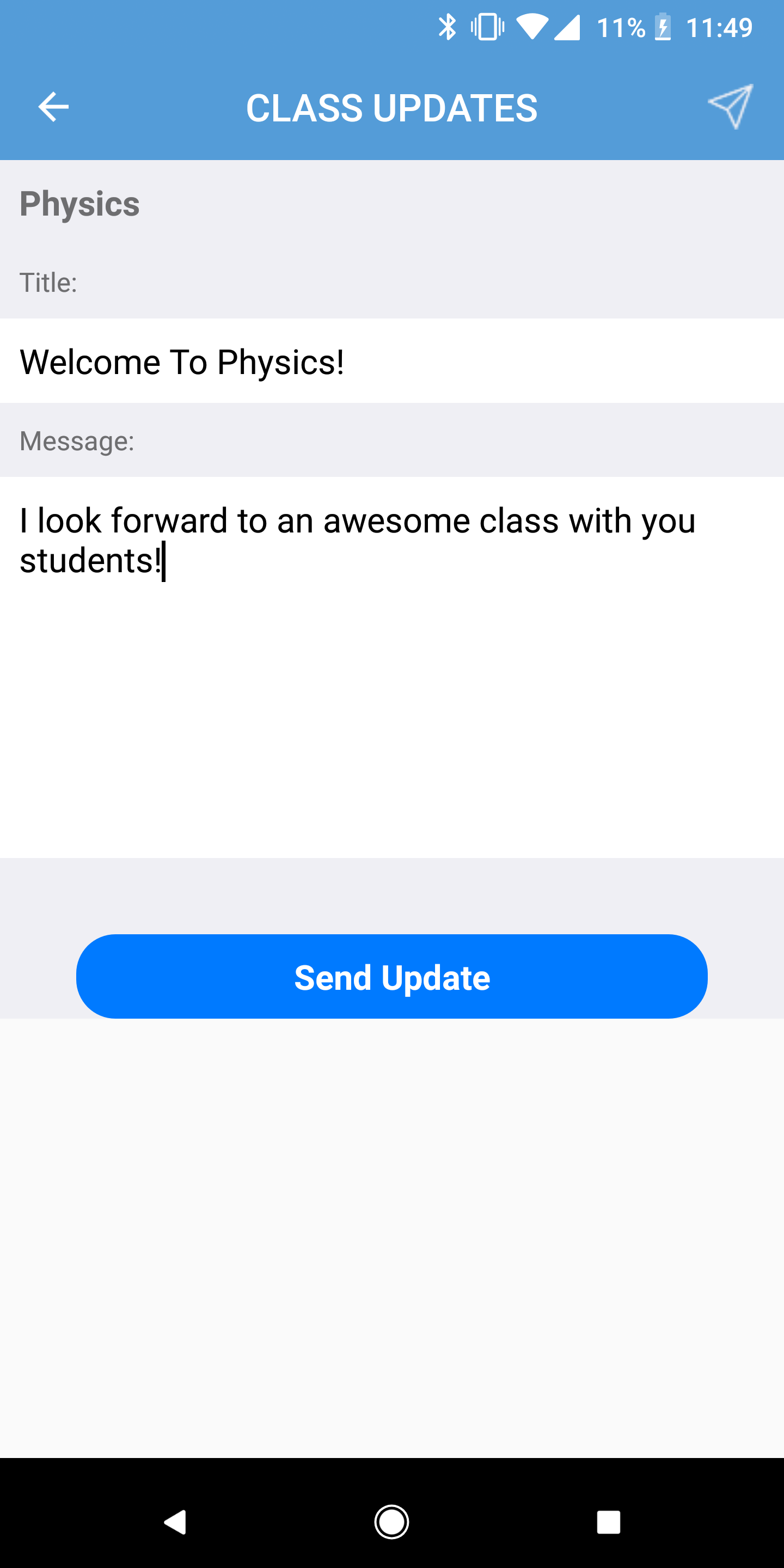 Class Updates gallery image