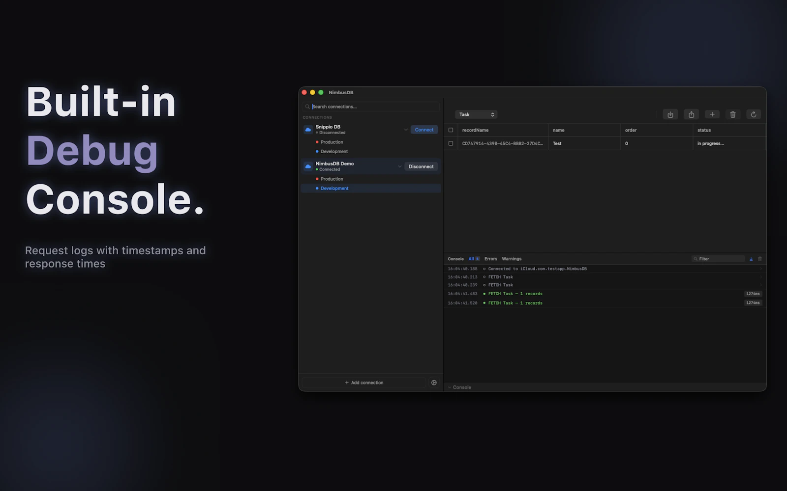 NimbusDB Studio screenshot 5