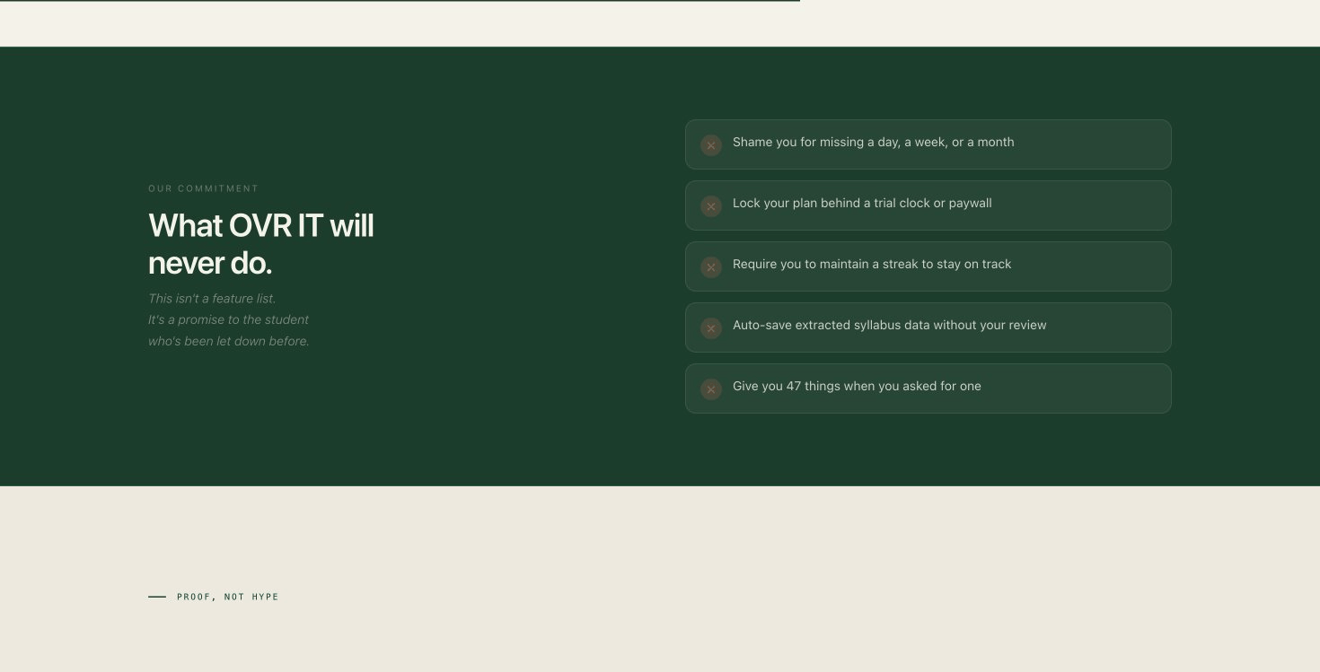 OVR IT — Study App for ADHD Students - Screenshot 5 showing product features and functionality