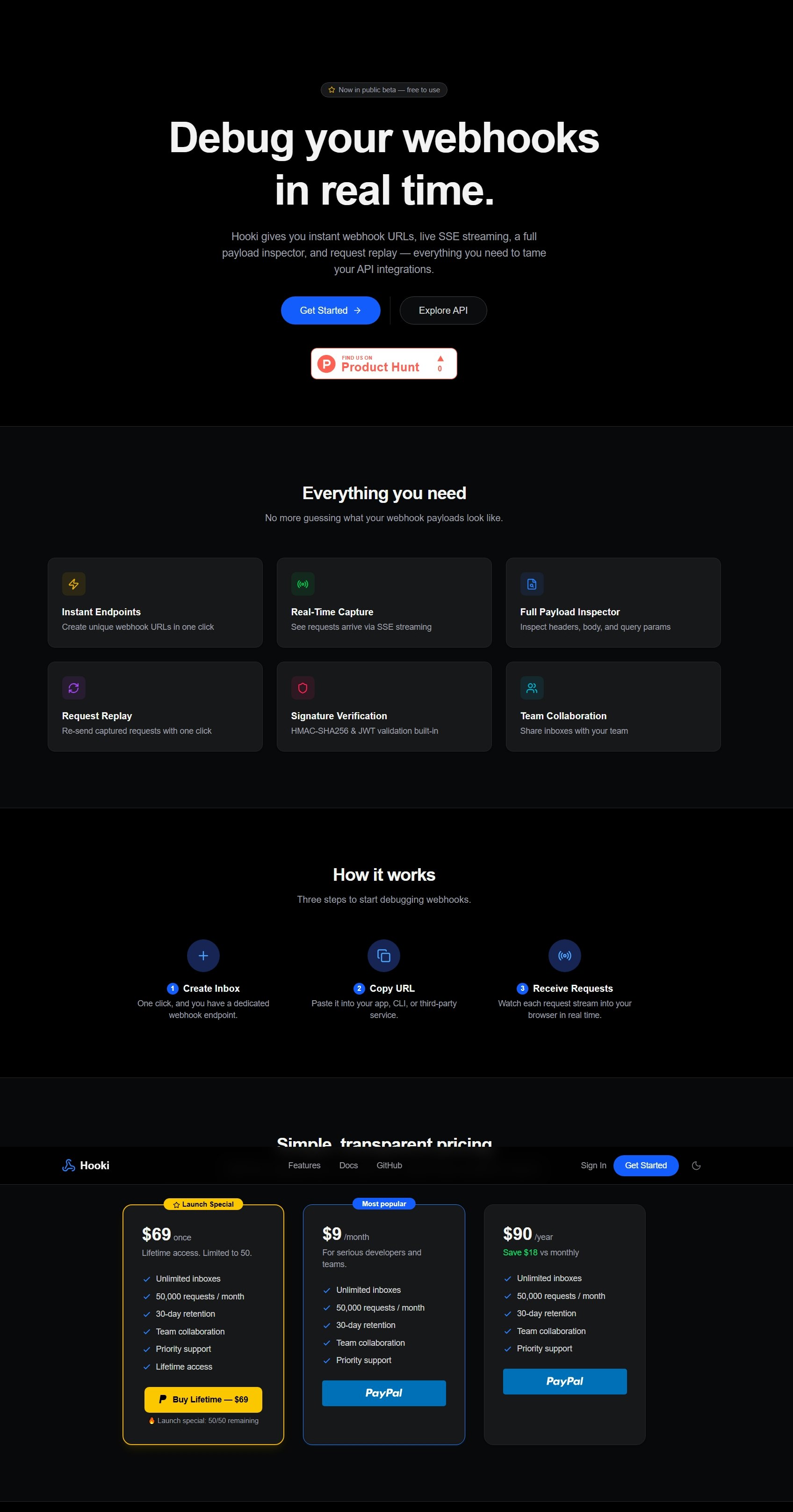 Hooki — API/Webhook Debug Console gallery image