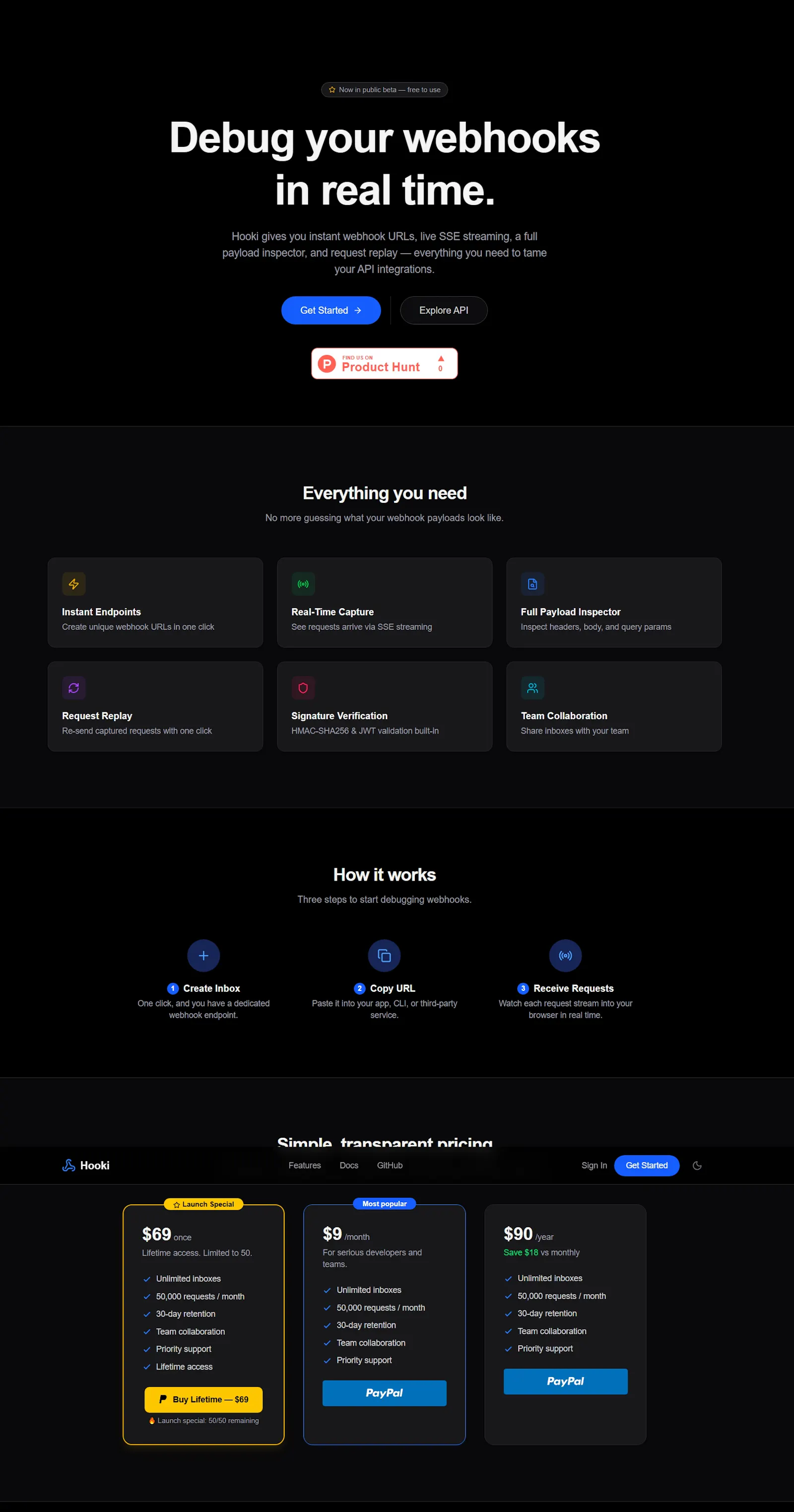 Hooki — API/Webhook Debug Console screenshot 2