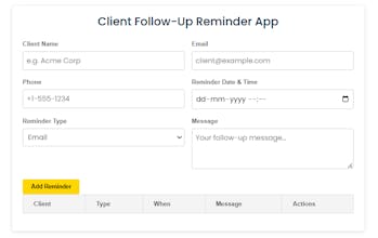 Client Follow-Up Reminder App gallery image