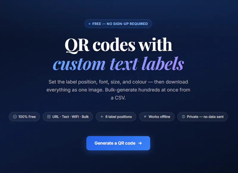 QR Code Generator Free, Custom Text  screenshot 1