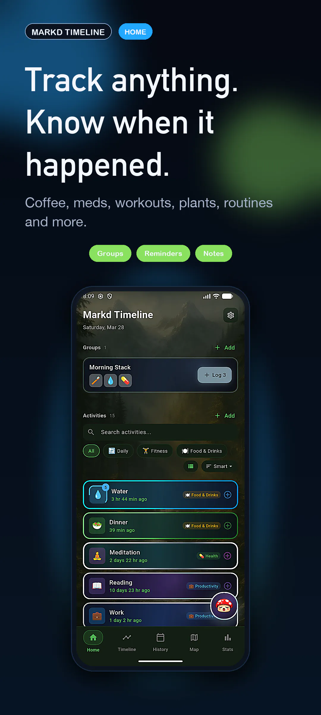 Markd Timeline のプロダクトバナー
