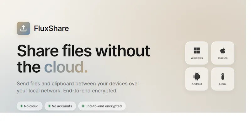 FluxShare: Local File Transfer screenshot 1