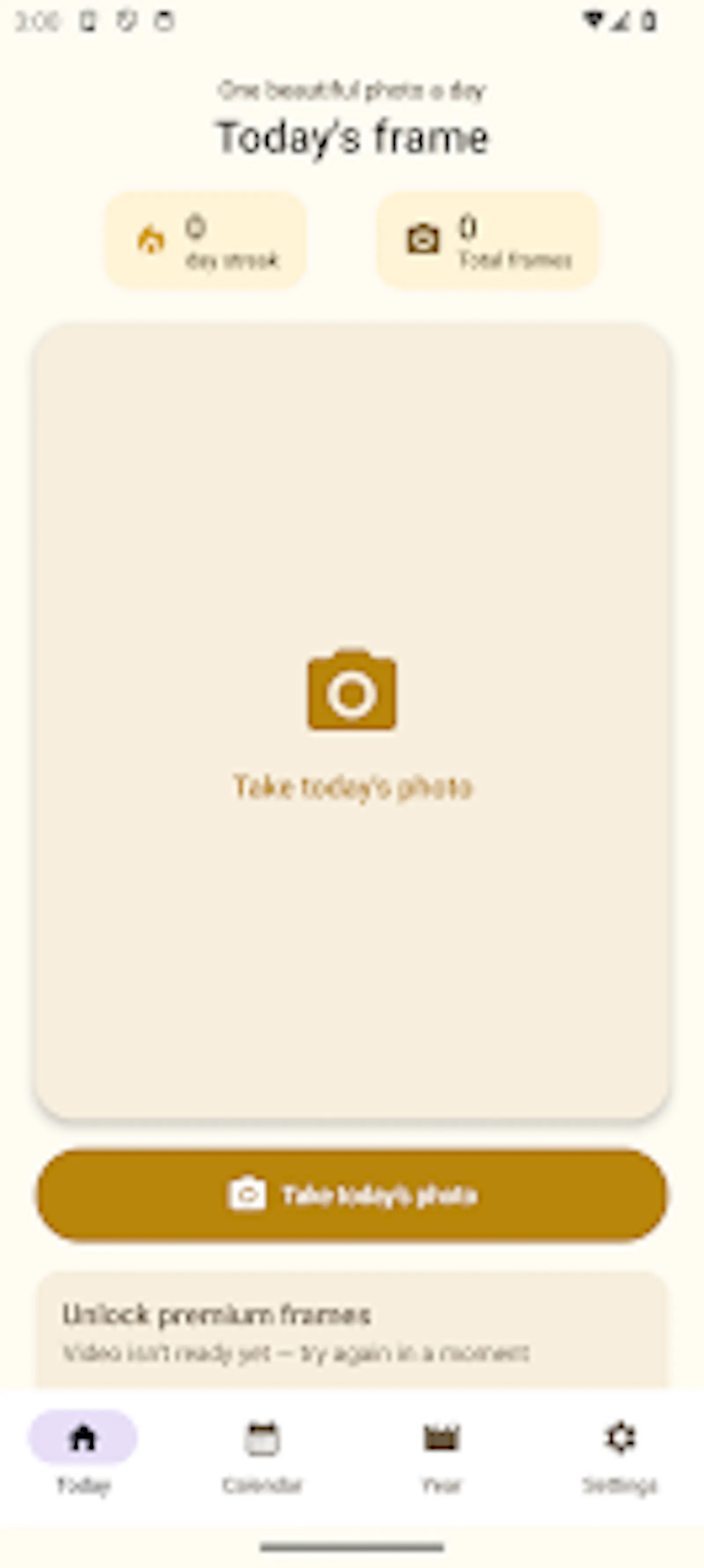 Golden Frame – Photo Diary screenshot 1