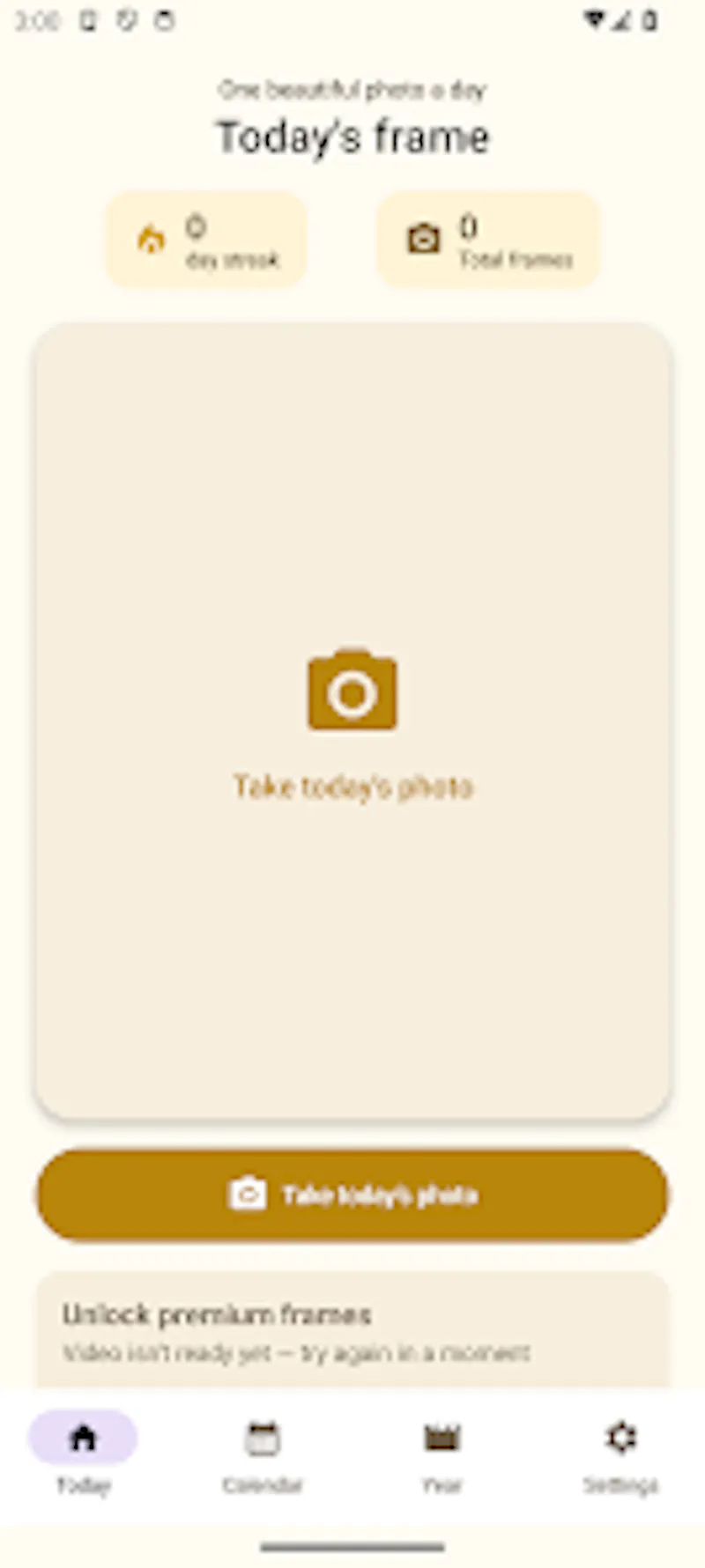 Golden Frame – Photo Diary screenshot 1