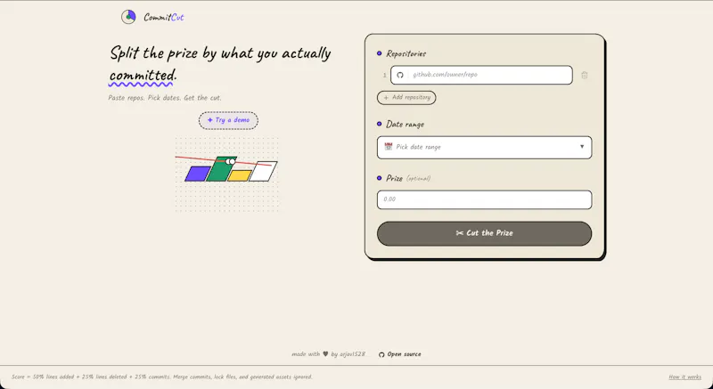 CommitCut screenshot 2