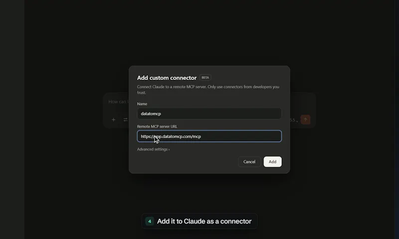 datatomcp screenshot 4