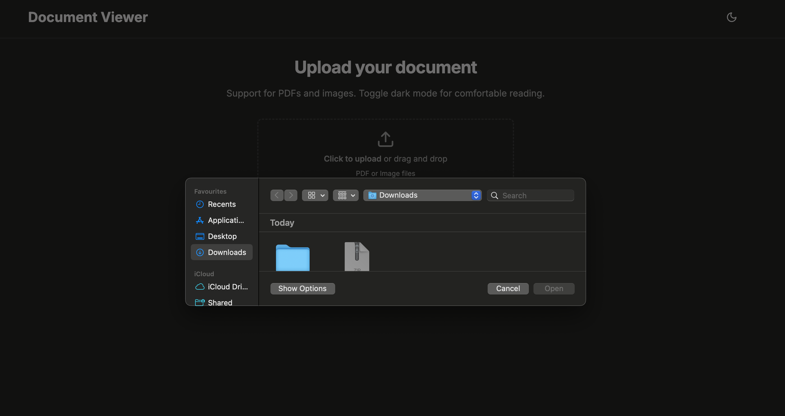 Visor de documentos de DarkMode - Lea PDF y libros por la noche con modo oscuro. media 1
