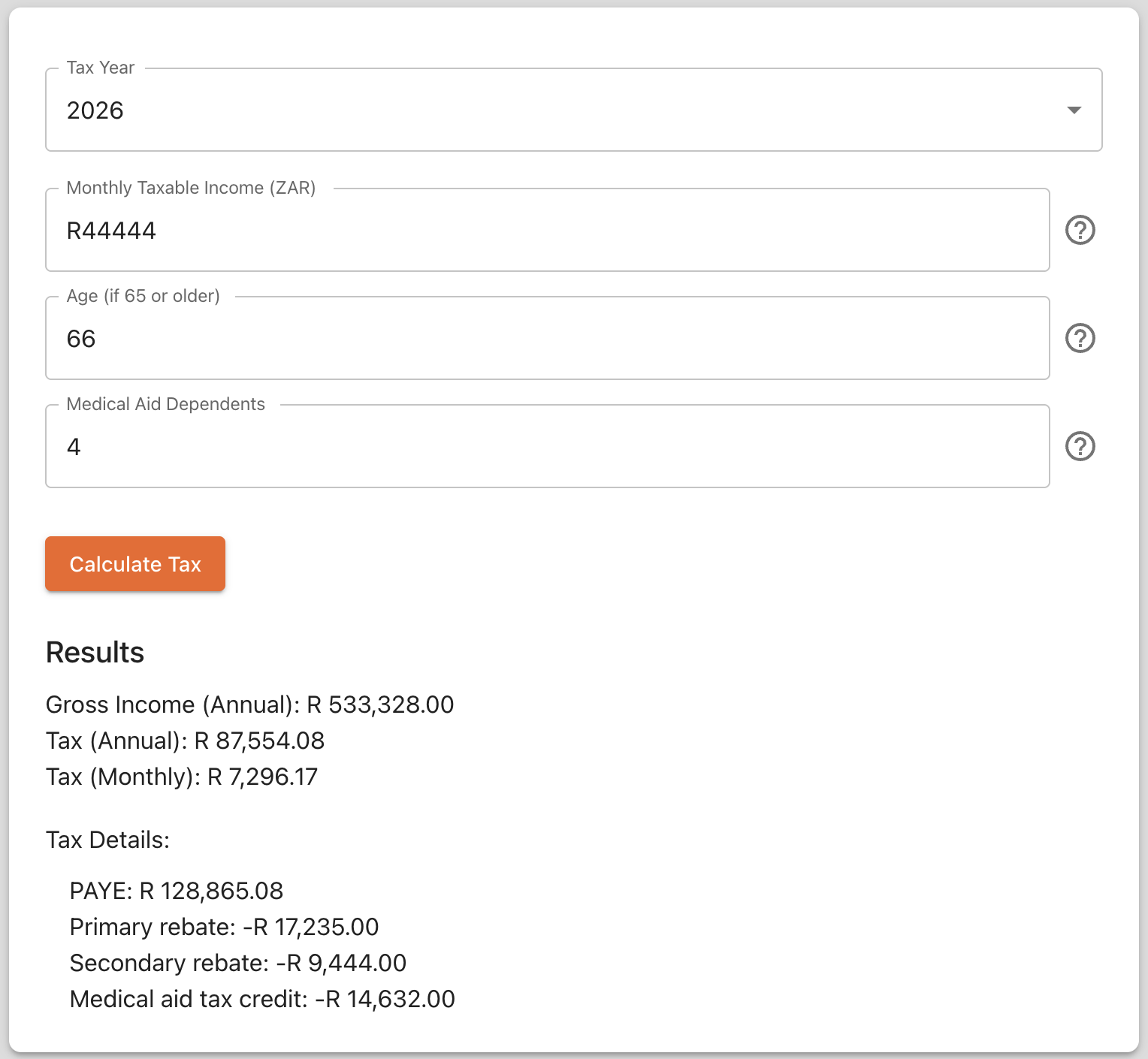 เครื่องคำนวณภาษี Superpayroll - เครื่องคิดเลขภาษีแอฟริกาใต้ฟรี media 3