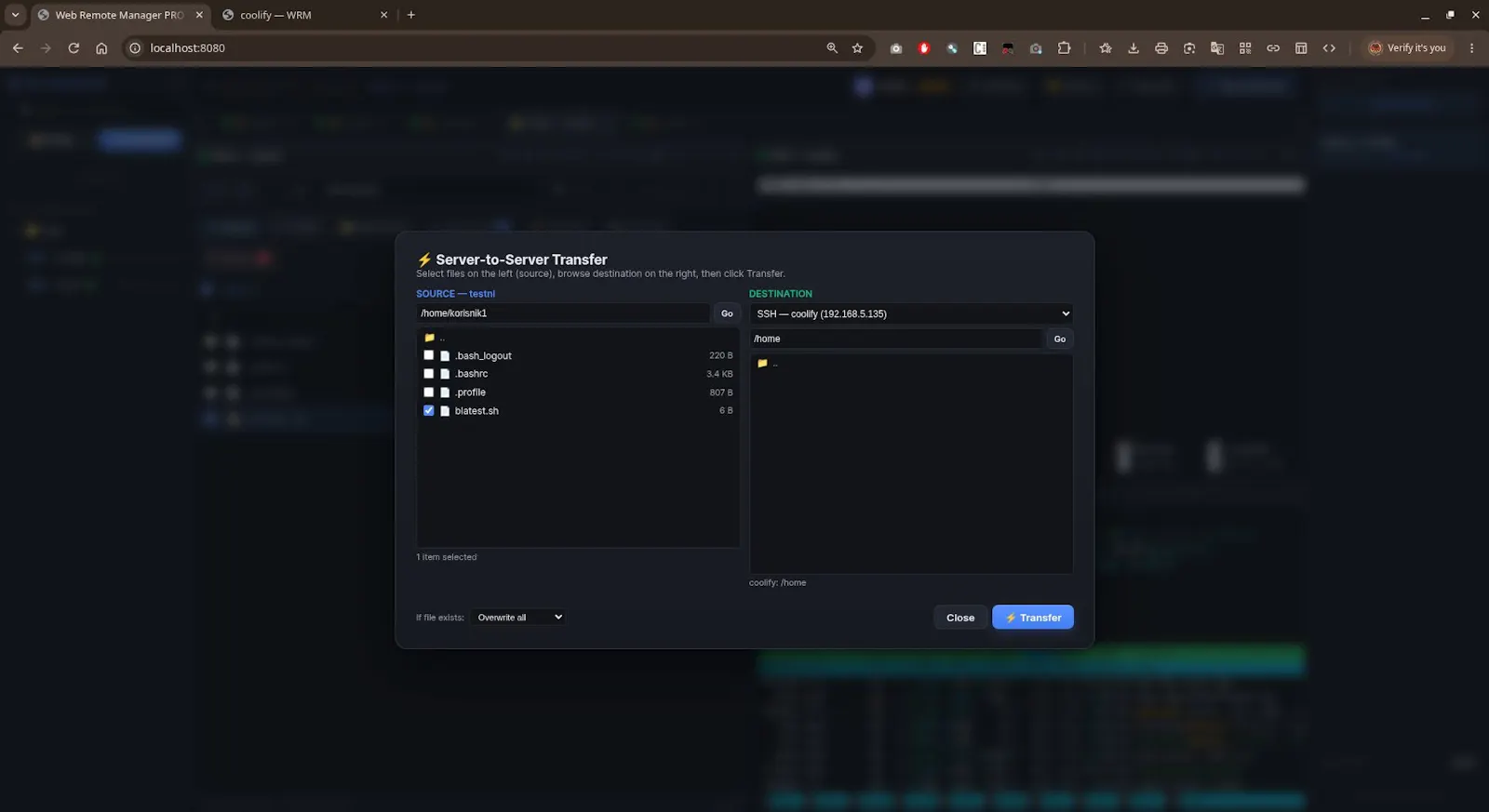 Web Remote Manager PRO (WRM) screenshot 5