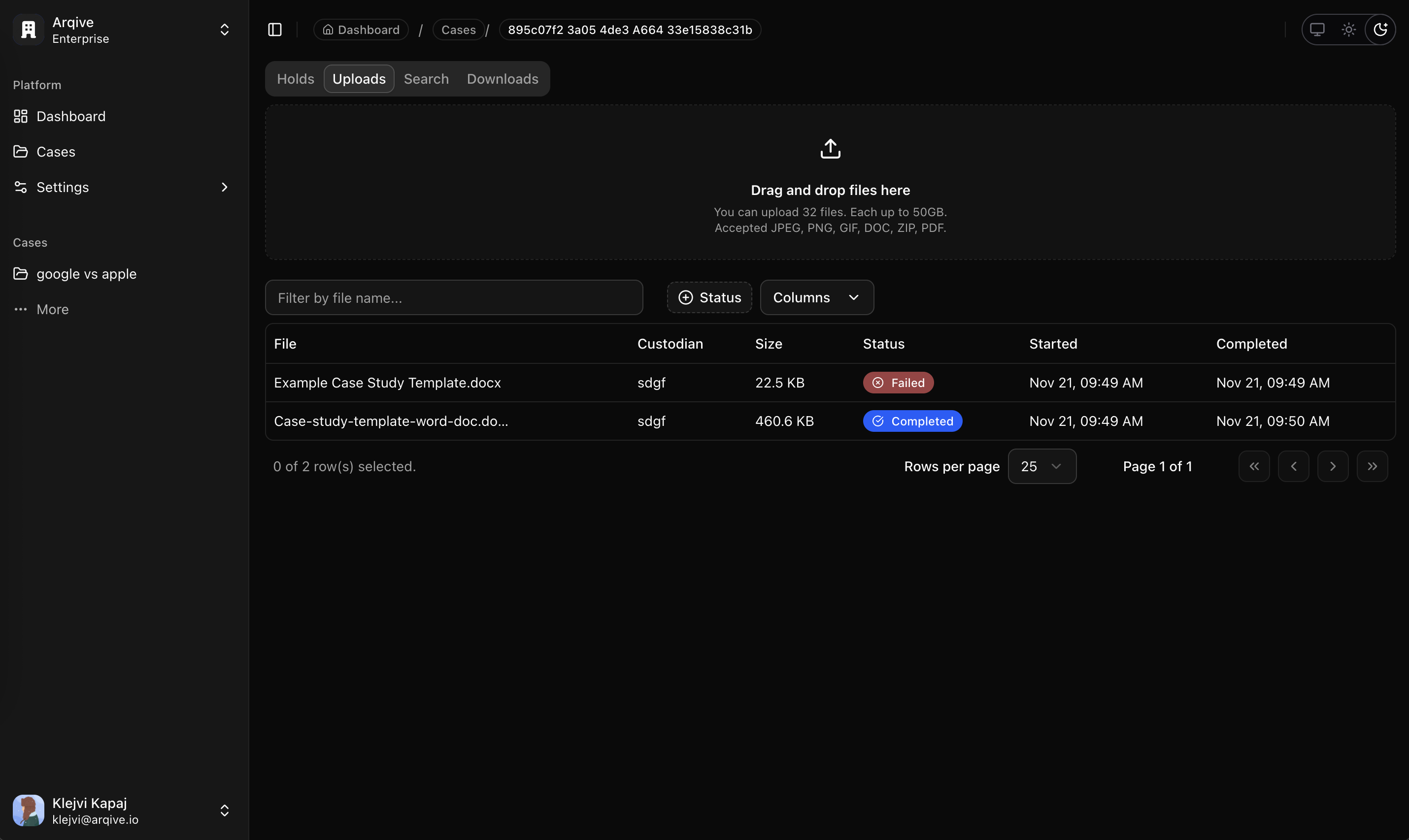 Arqive - Screenshot 4 showing product features and functionality