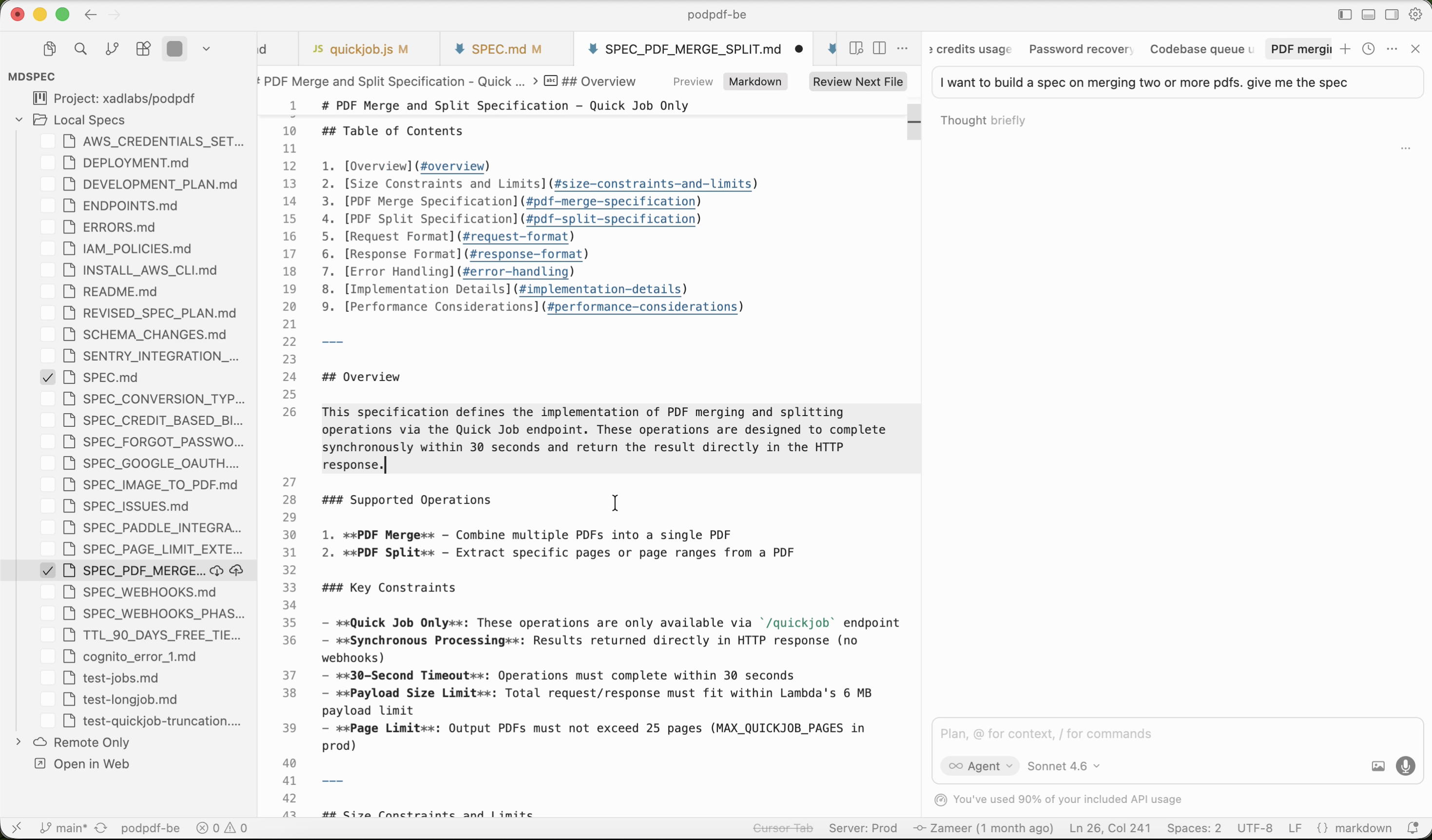 mdspec.dev - Screenshot 4 showing product features and functionality