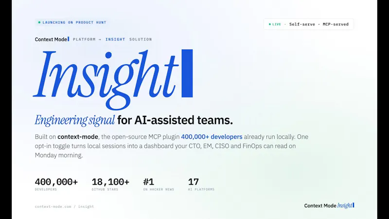Context Mode Insight screenshot 1 (video preview)