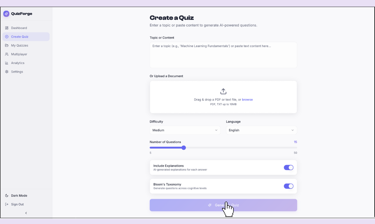 QuizForge AI gallery image