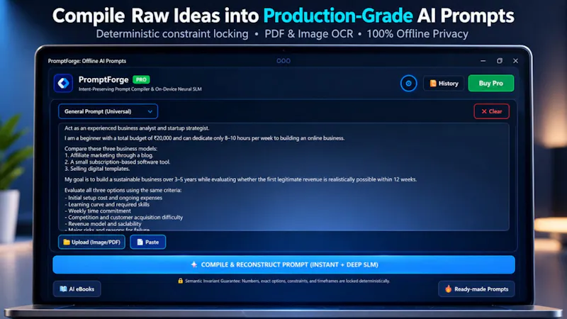PromptForge: Offline AI Prompts screenshot 2
