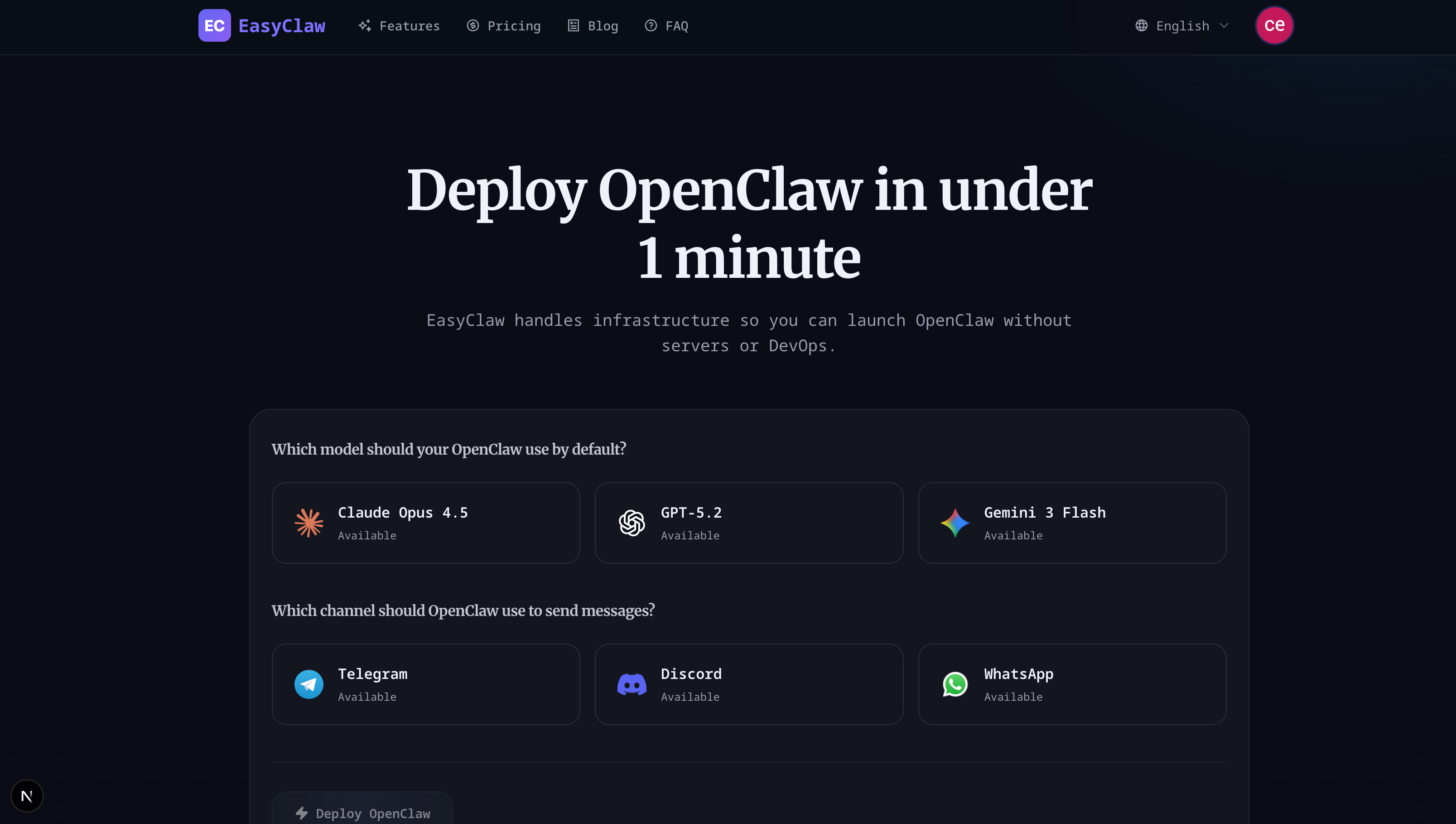 EasyClaw - Product Hunt launch logo and brand identity