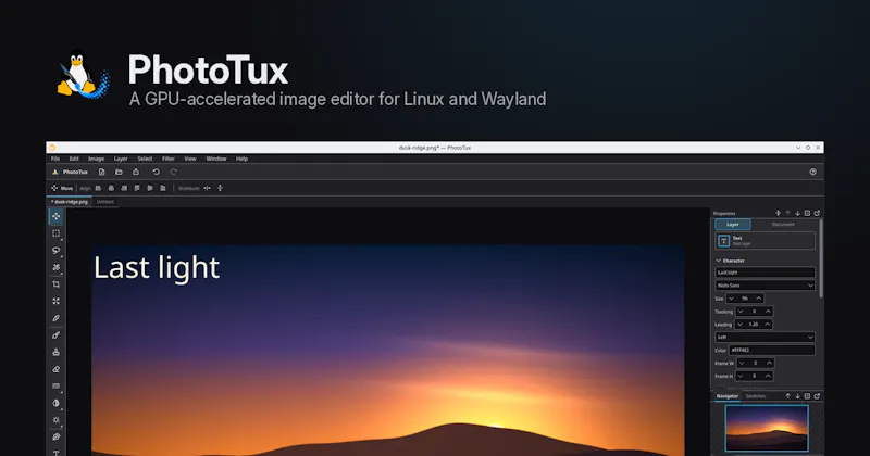 PhotoTux screenshot 1