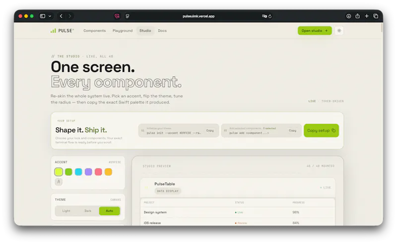 PULSE — premium SwiftUI components screenshot 5
