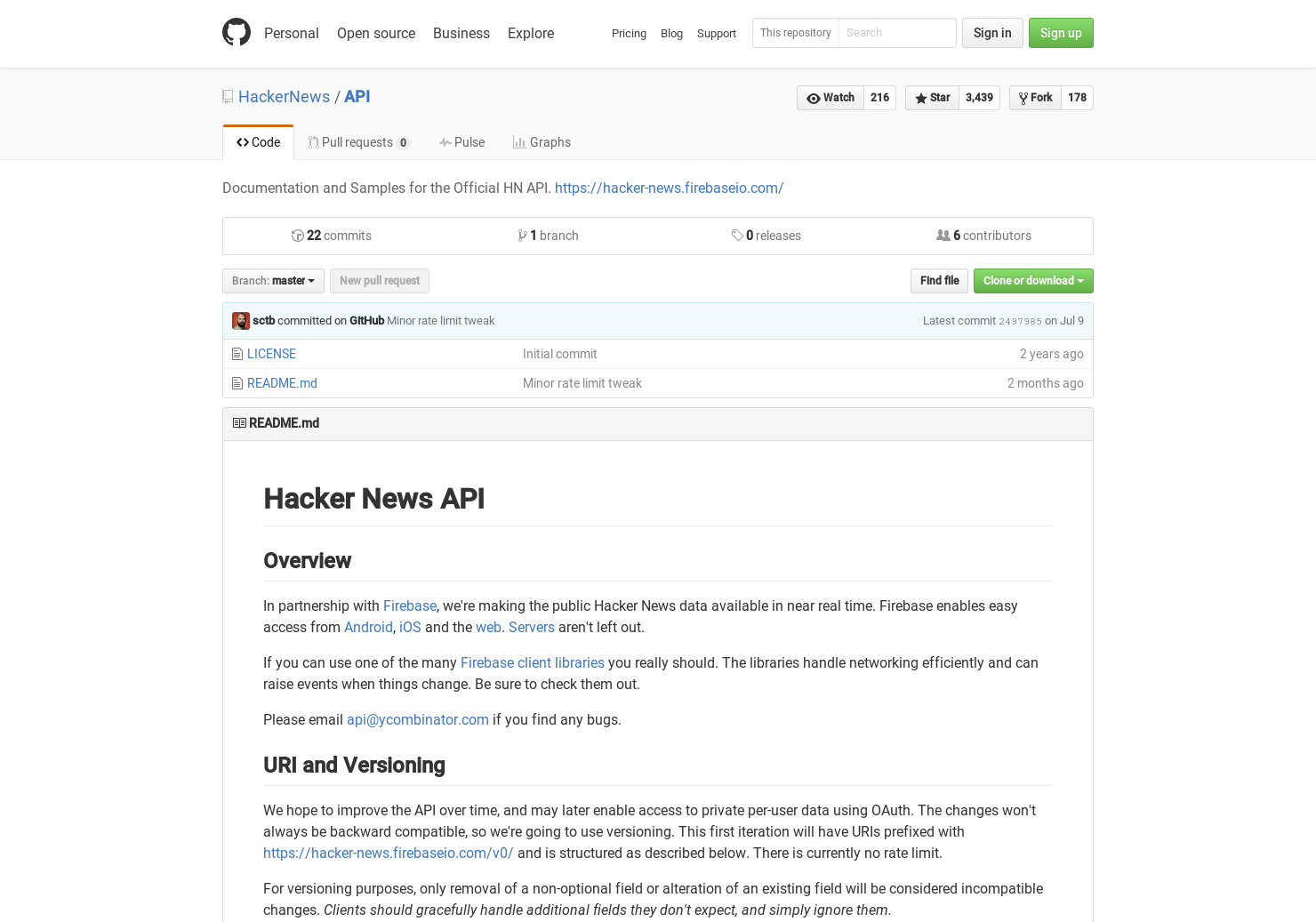 Hacker News API