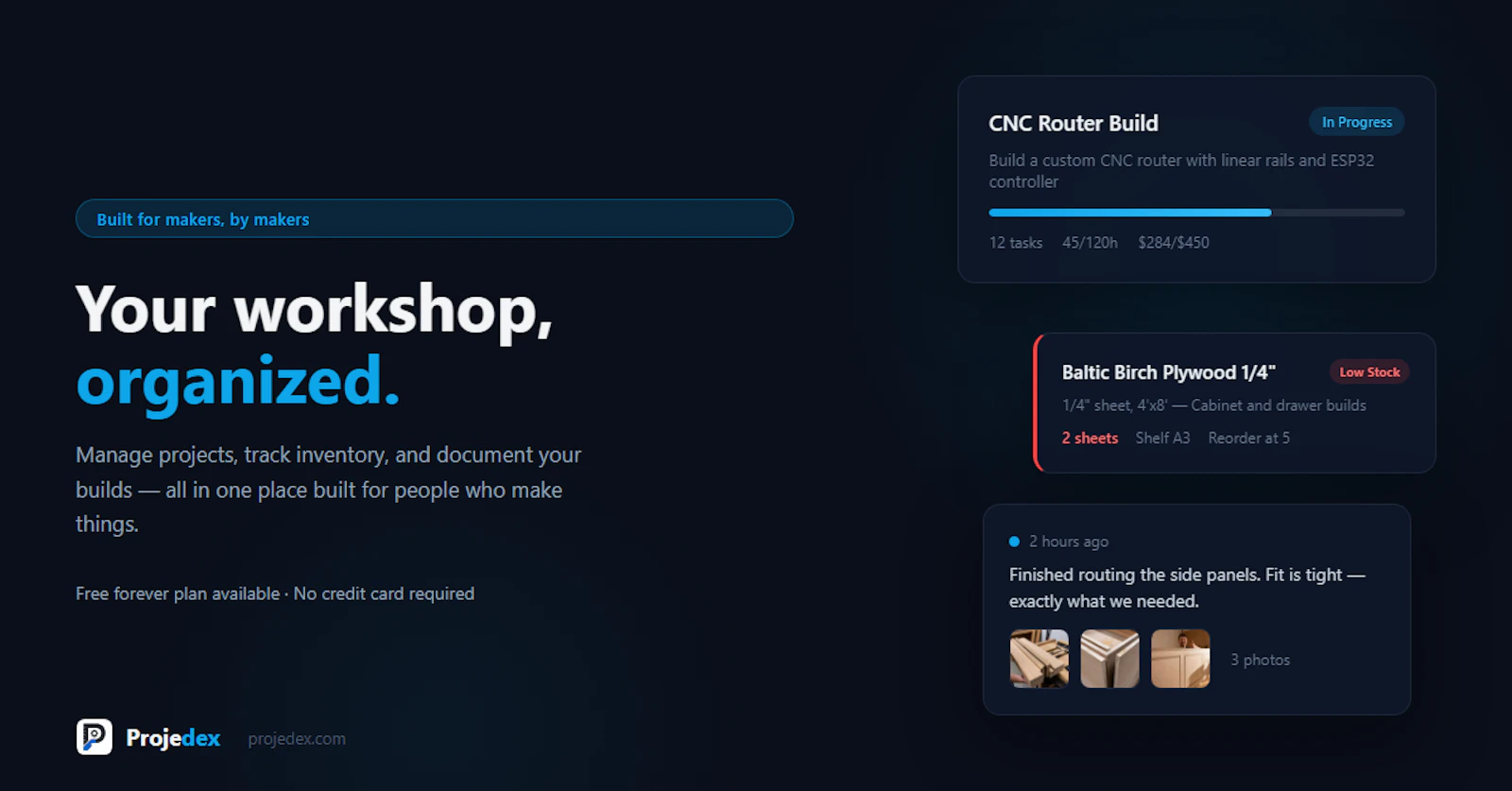 Projedex screenshot 1
