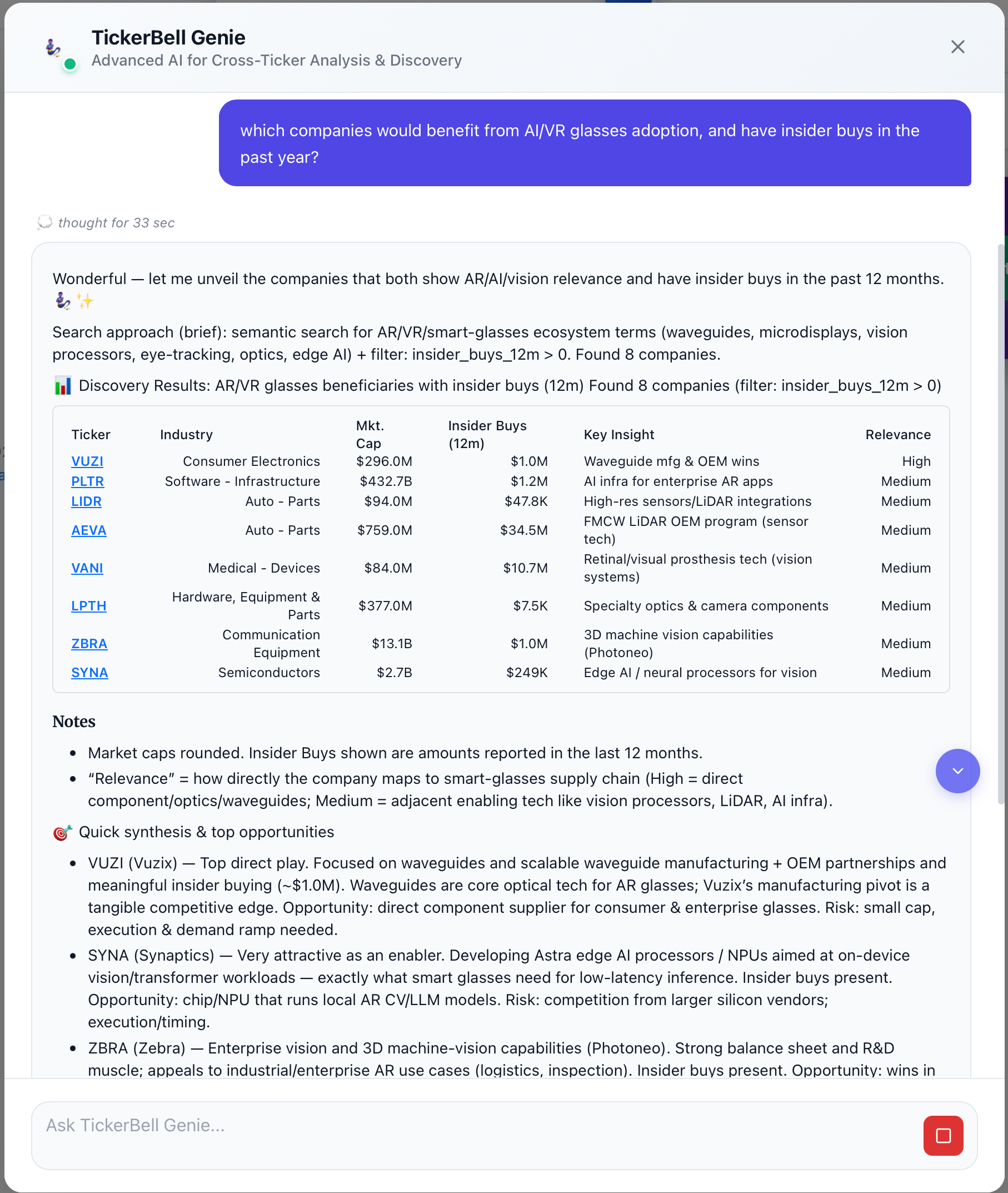 Tickerbell - Main product screenshot demonstrating key features and user interface