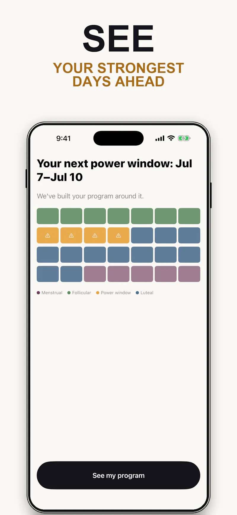 Phase: Cycle Synced Workouts screenshot 5
