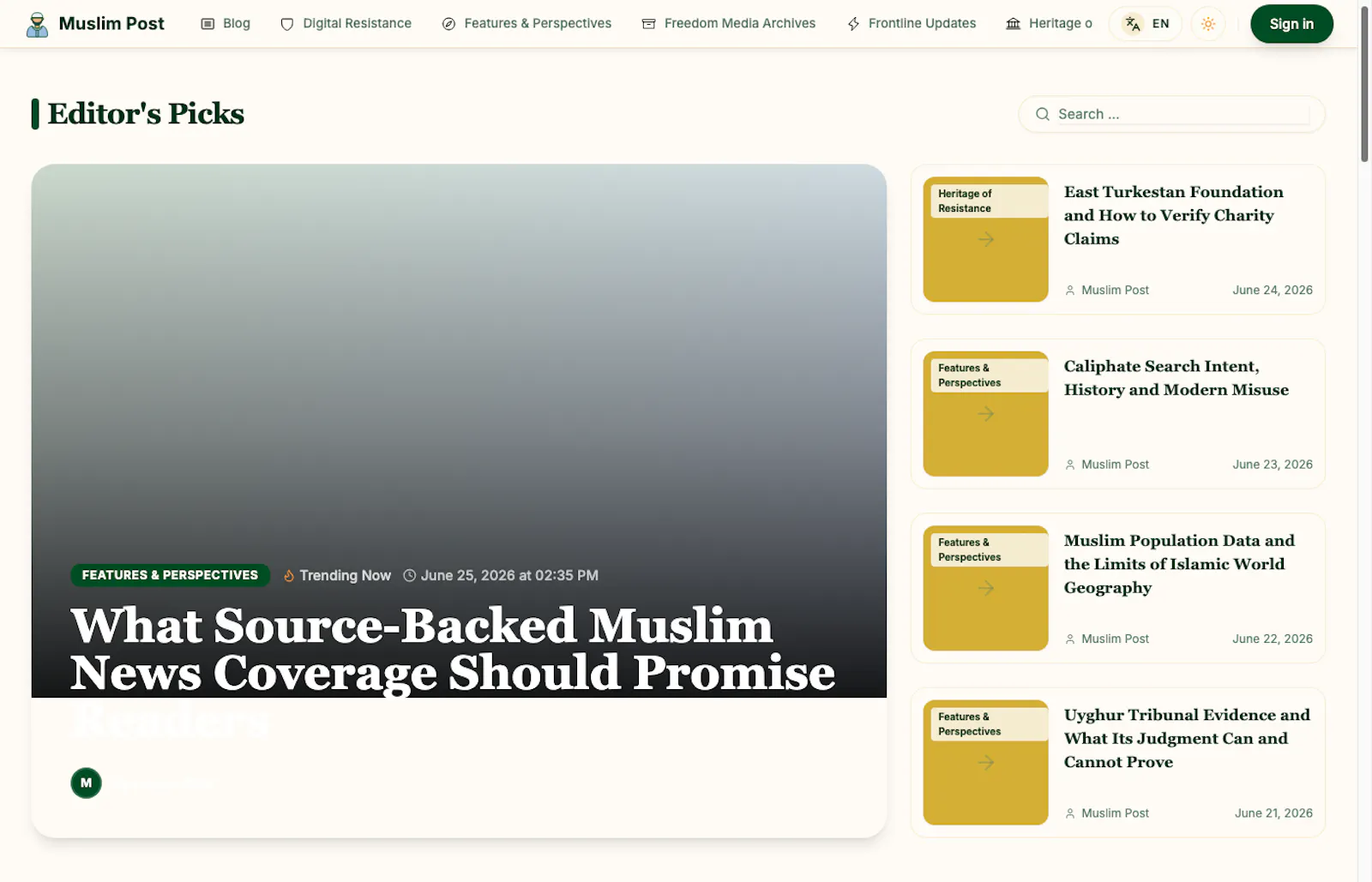 Muslim Post screenshot 1