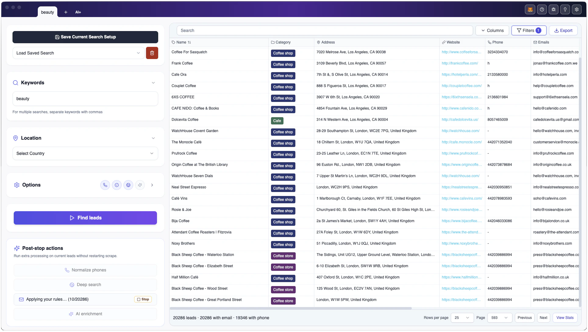 Leadomator screenshot 1