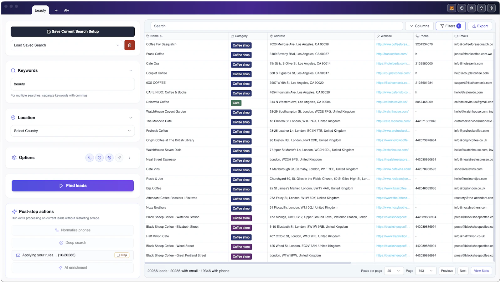 Leadomator screenshot 1