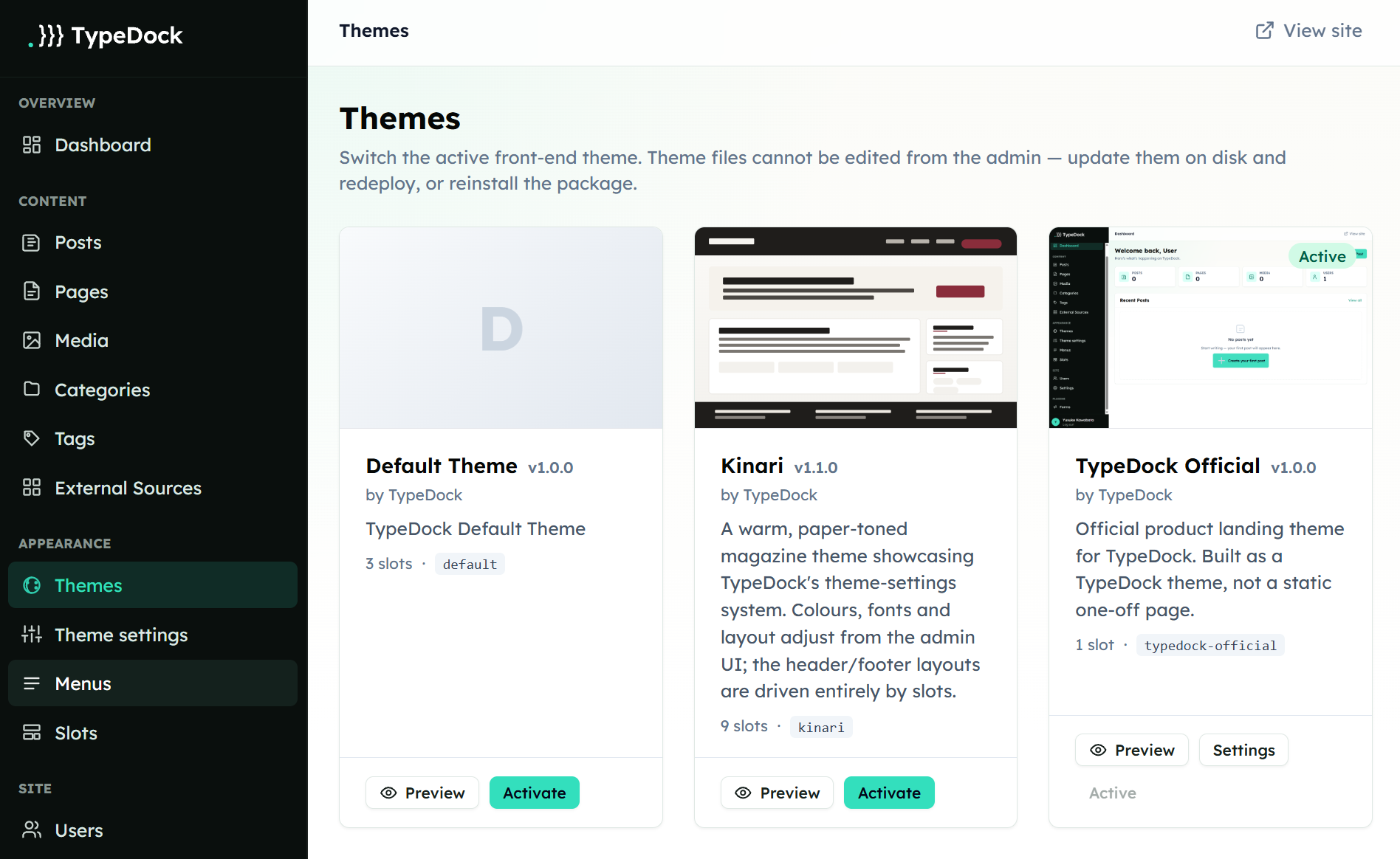 TypeDock gallery image