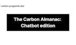 The Carbon Almanac: Chatbot image