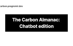 The Carbon Almanac: Chatbot media 1