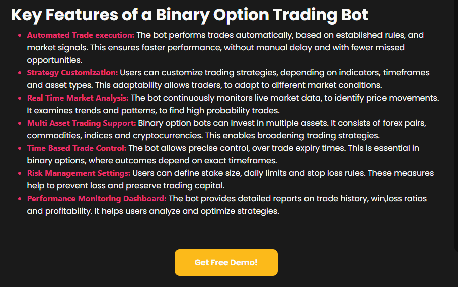 Binary Options Trading Bot gallery image