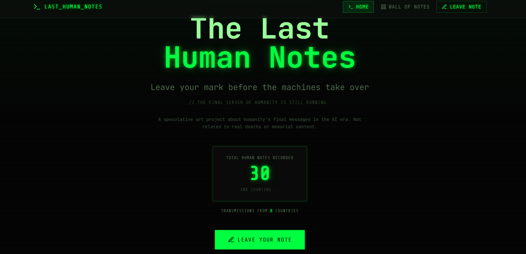 The Last Human Notes  - Product Hunt launch logo and brand identity