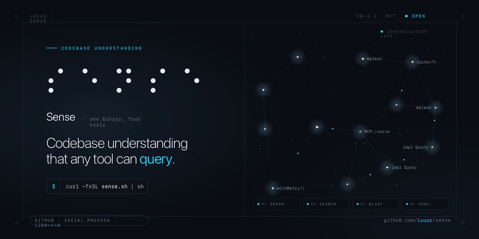 Sense, code intelligence for AI agents screenshot 2