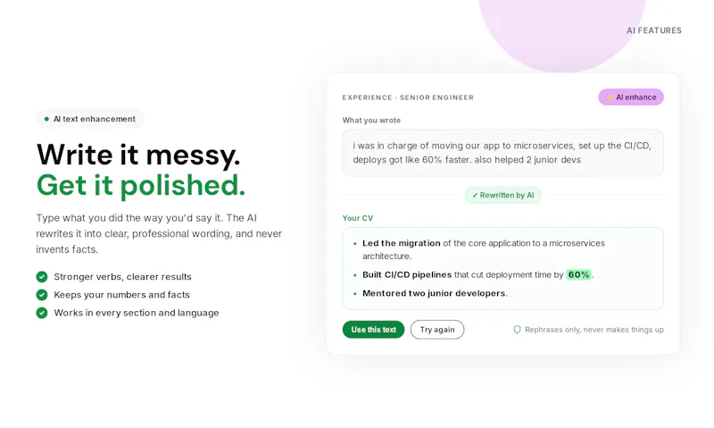 InMyResume screenshot 3