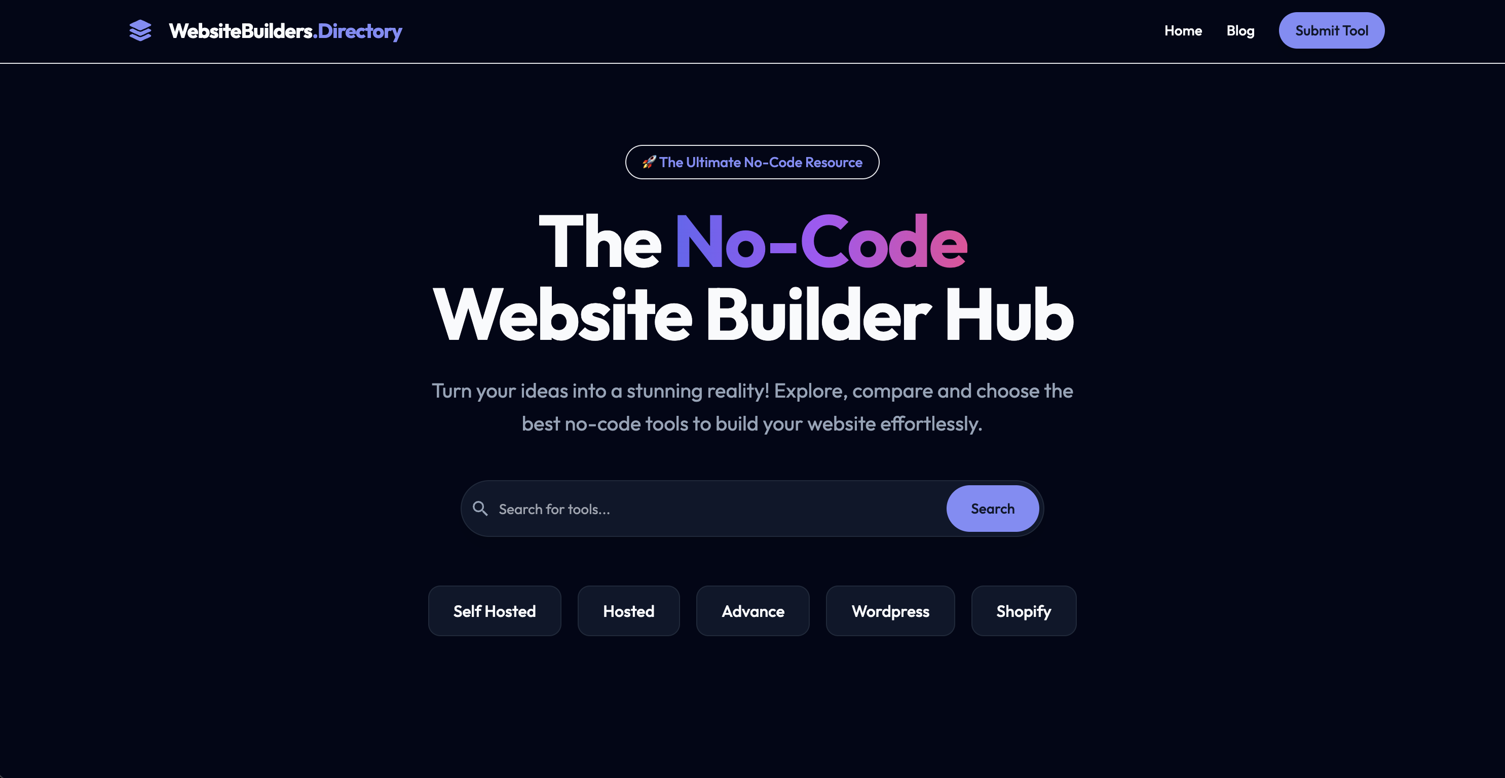 Website Builders - Main product screenshot demonstrating key features and user interface