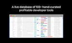 Profitable developer tools database image