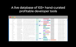 Profitable developer tools database media 1