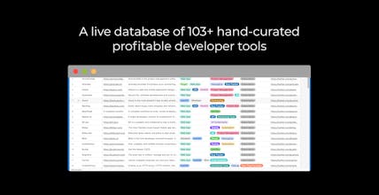 Profitable developer tools database gallery image