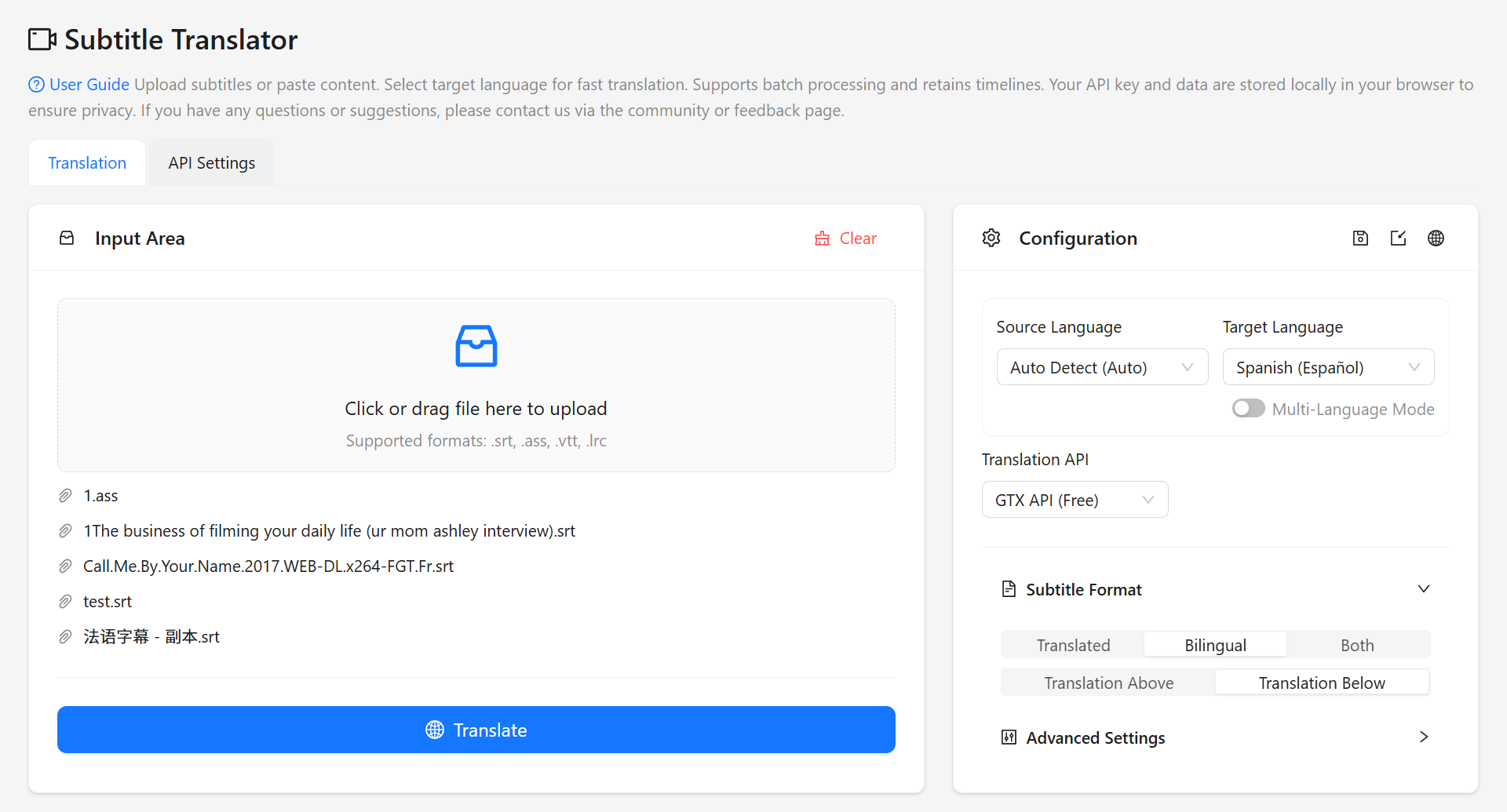Subtitle Translator - Screenshot 3 showing product features and functionality