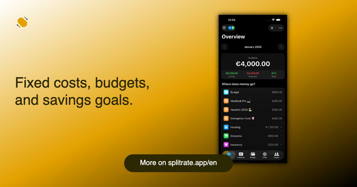 Splitrate - Main product screenshot demonstrating key features and user interface