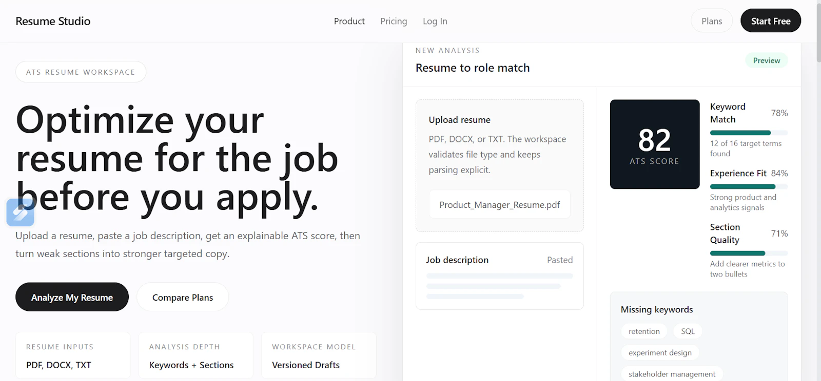  ATS Resume Optimizer screenshot 1