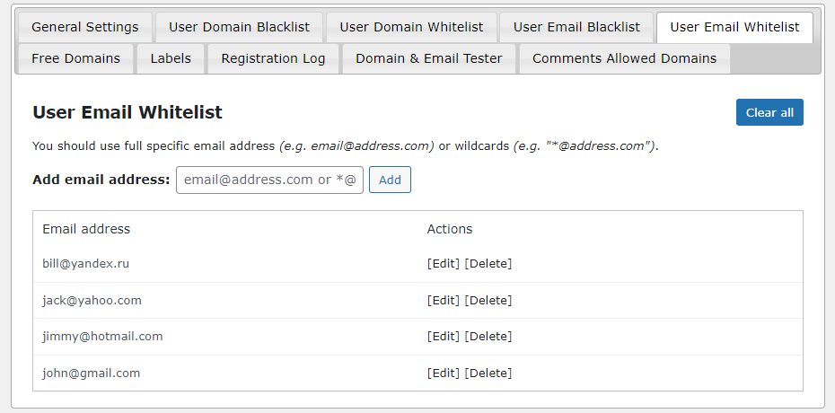 Plugin Blacklist Pendaftaran E -mel WP media 9