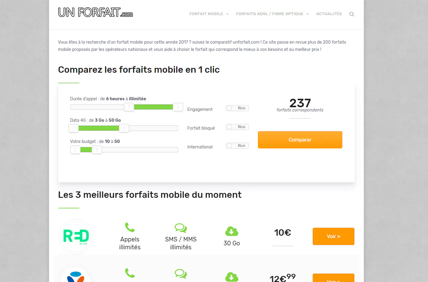 Un Forfait