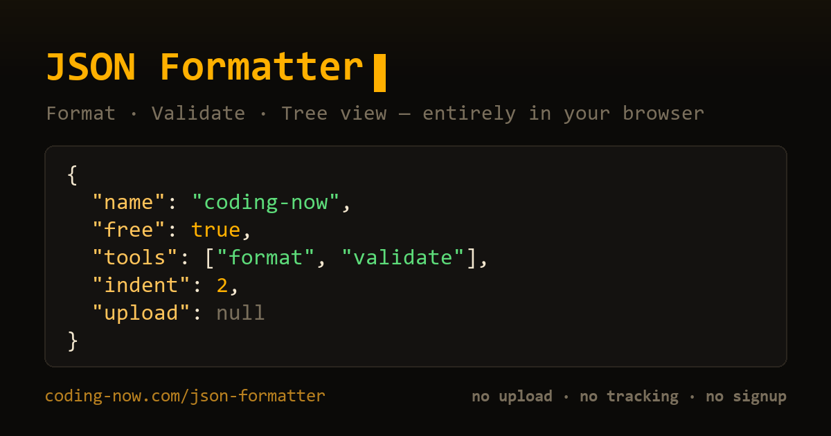 CODINGNOW JSON Formatter gallery image
