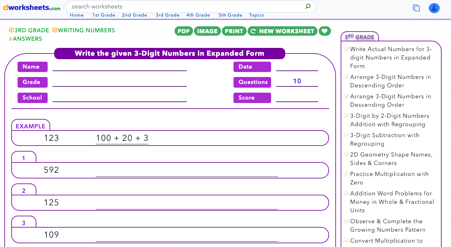 Dworksheets gallery image